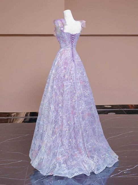 Beautiful A line Spaghetti Straps Pink Floral Sequin Prom Dresses Party Dress 17th Birthday Outfits Graduation Dress AU380
