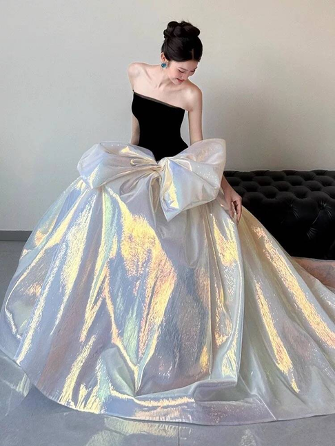 Timeless Mermaid Strapless Black Prom Dresses Party Dress Birthday Outfits Graduation Dress AU393