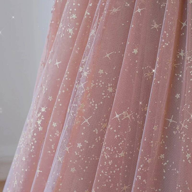 Robe de bal élégante en tulle rose blush, décolleté en cœur, tenue de soirée pour 21e anniversaire, robe de remise de diplôme, AU433