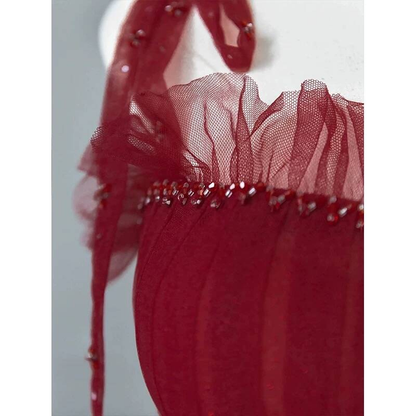 Robe de bal bordeaux intemporelle à bretelles spaghetti et paillettes, coupe trapèze, inspiration longue, robe de soirée formelle, AU442