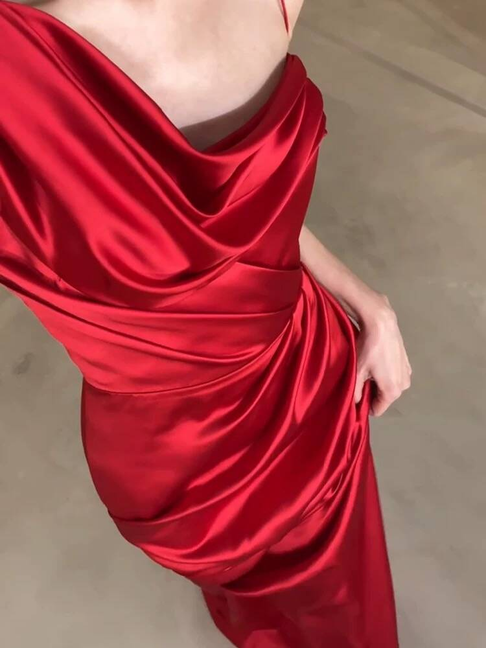 Classy Mermaid Burgundy Satin Long Prom Dresses Inspiration Prom Dress Senior Graduation Dress AU486