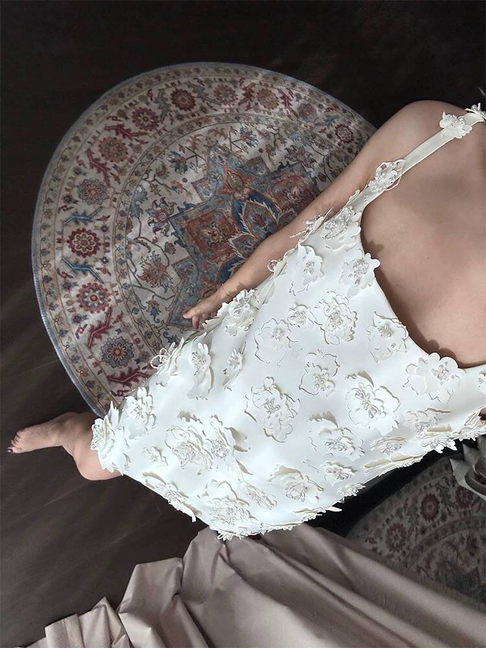 Cute A line Square Neck White Short Wedding Dress Bride Gown Fairytale Wedding Dresses AU509
