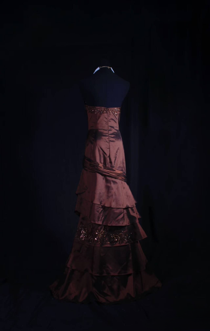 Robe de bal sirène vintage sans bretelles en taffetas, longueur au sol, inspiration perles, robe longue de bal AU529