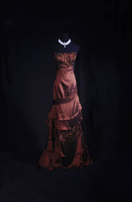 Robe de bal sirène vintage sans bretelles en taffetas, longueur au sol, inspiration perles, robe longue de bal AU529