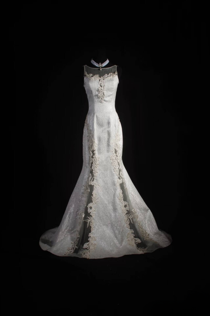 Vintage Mermaid Bateau Silver Gray Long Prom Dresses Party Dress Princess Graduation Dress AU531
