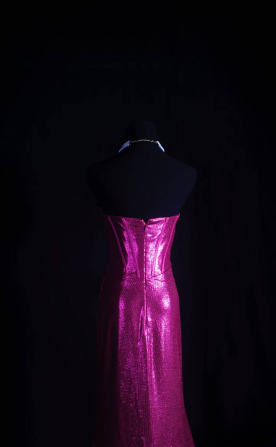 Vintage Meerjungfrau Trägerlose Pailletten Schlitz Lange Ballkleider Partykleid Prinzessin Abschluss-Outfits Für Frauen AU567
