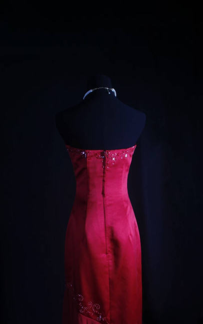 Retro Meerjungfrau Schatz Rot Satin Lange Ballkleider Partykleid Prinzessin Abschluss-Outfits Für Frauen AU572