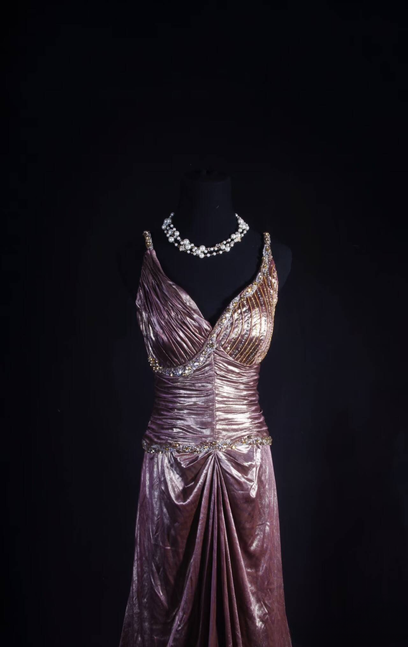Robe de bal longue en satin style princesse rétro, bretelles trapèze, perles, tenue de soirée, de remise de diplôme, pour femmes, AU578