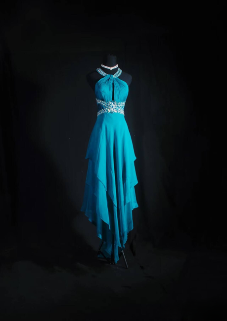 Vintage Prom Dresses 1950s Retro Classy A Line Halter Chiffon Party Dress Graduation Outfit For Women AU588