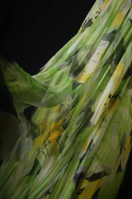 Robe de bal longue rétro trapèze, col en V, en mousseline de soie, à volants, tenue de soirée, de remise de diplôme, pour femmes, AU589