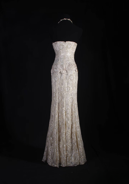 Retro Mermaid Sweetheart Sleeveless Silver Lace Beads Long Prom Dresses Party Dress Graduation Outfits For Women AU596