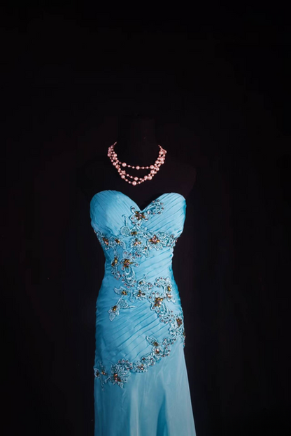 Robe de bal longue style sirène rétro sans manches en dentelle et perles dorées, décolleté en cœur, tenue de soirée et de remise de diplôme pour femmes, AU598