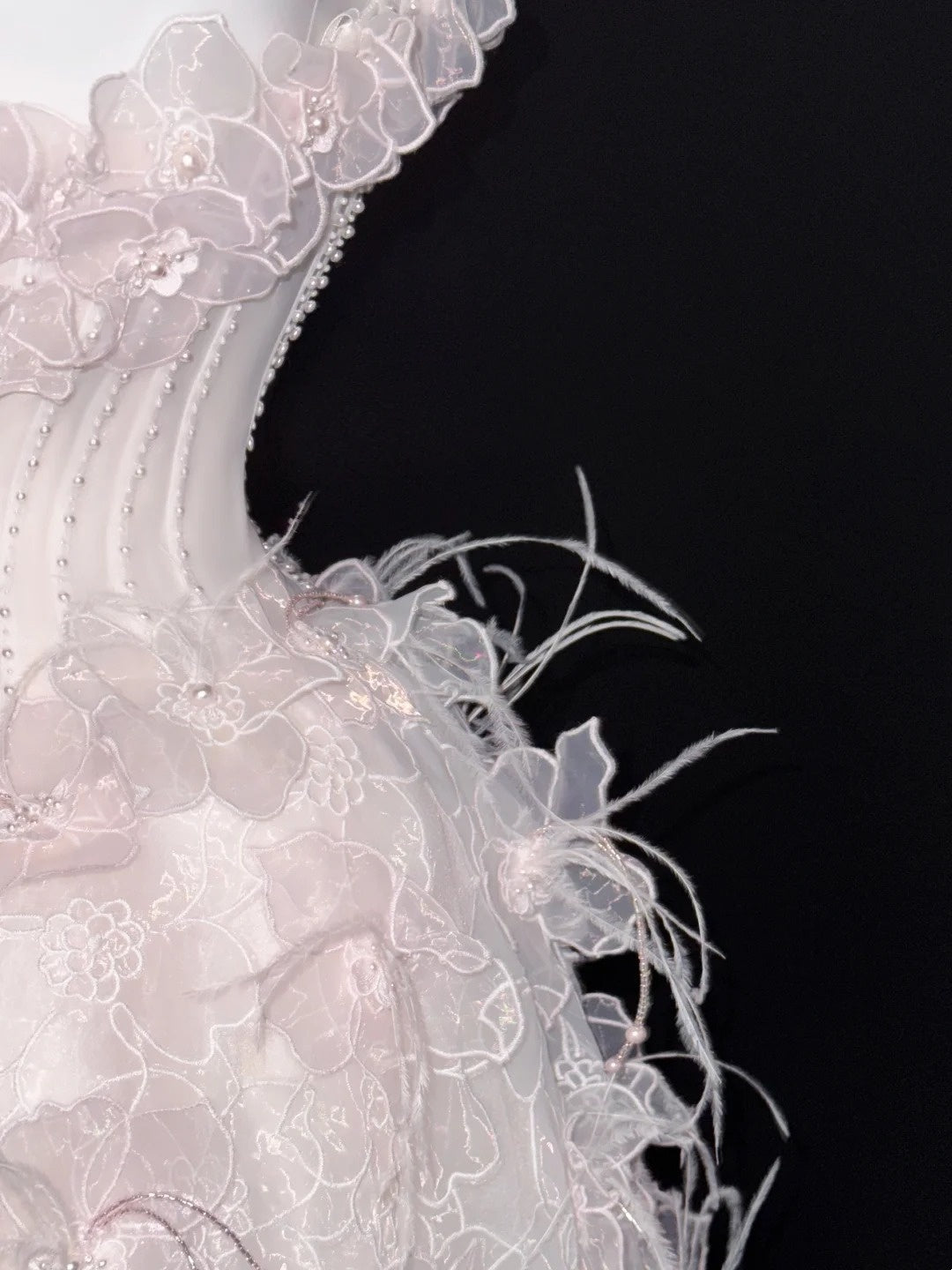 Robe de bal élégante en tulle rose blush, décolleté en cœur, robe de bal longue en dentelle, tenue de fête pour 18e anniversaire, robe de remise de diplôme, AU675