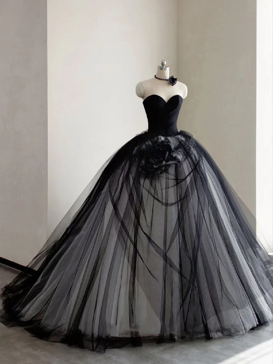 Cute Quinceanera Dresses Ball Gown Sweetheart Black Birthday Gowns Vestidos De 15 Anos Formal Party Long Sweet 16 Dress AU776