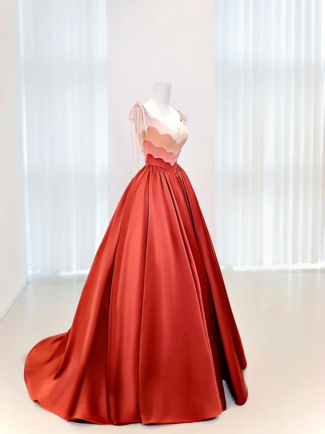 Charmantes robes de Quinceanera, robe de bal, bretelles spaghetti, satin, robes d'anniversaire, robes de 15 ans, longue, robe Sweet 16, AU853