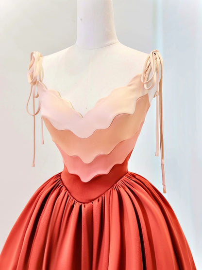 Charmantes robes de Quinceanera, robe de bal, bretelles spaghetti, satin, robes d'anniversaire, robes de 15 ans, longue, robe Sweet 16, AU853