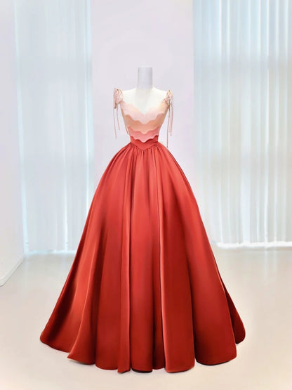 Charmantes robes de Quinceanera, robe de bal, bretelles spaghetti, satin, robes d'anniversaire, robes de 15 ans, longue, robe Sweet 16, AU853