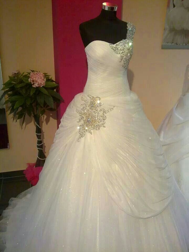 Vintage Meerjungfrau Eine Schulter Tüll Langes Hochzeitskleid Märchenhafte Formale Brautkleider Bürgerliche Rüschen Bräute Kleider B217