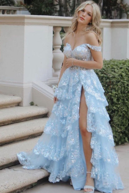 Beautiful Ball Gown Sweetheart Pink Lace Slit Prom Dresses Inspiration Prom Dress Princess Senior Graduation Dress RB809