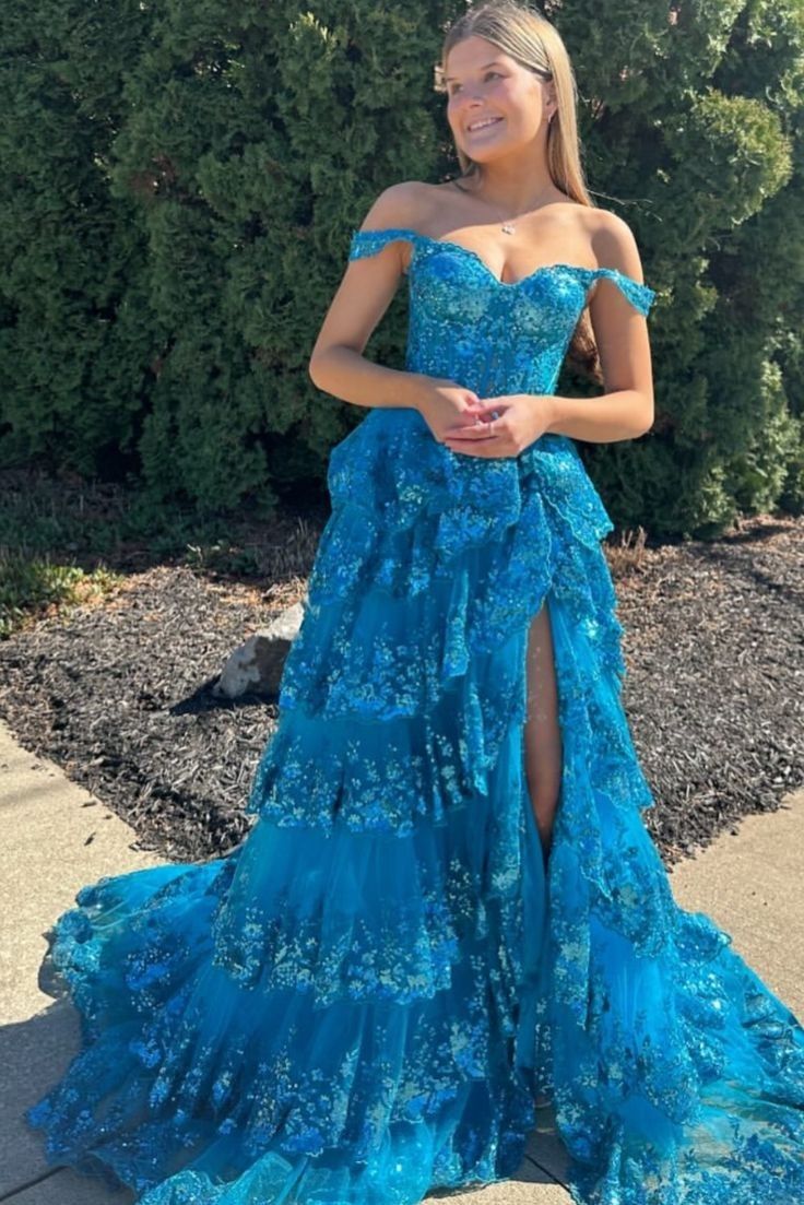 Beautiful Ball Gown Sweetheart Pink Lace Slit Prom Dresses Inspiration Prom Dress Princess Senior Graduation Dress RB809