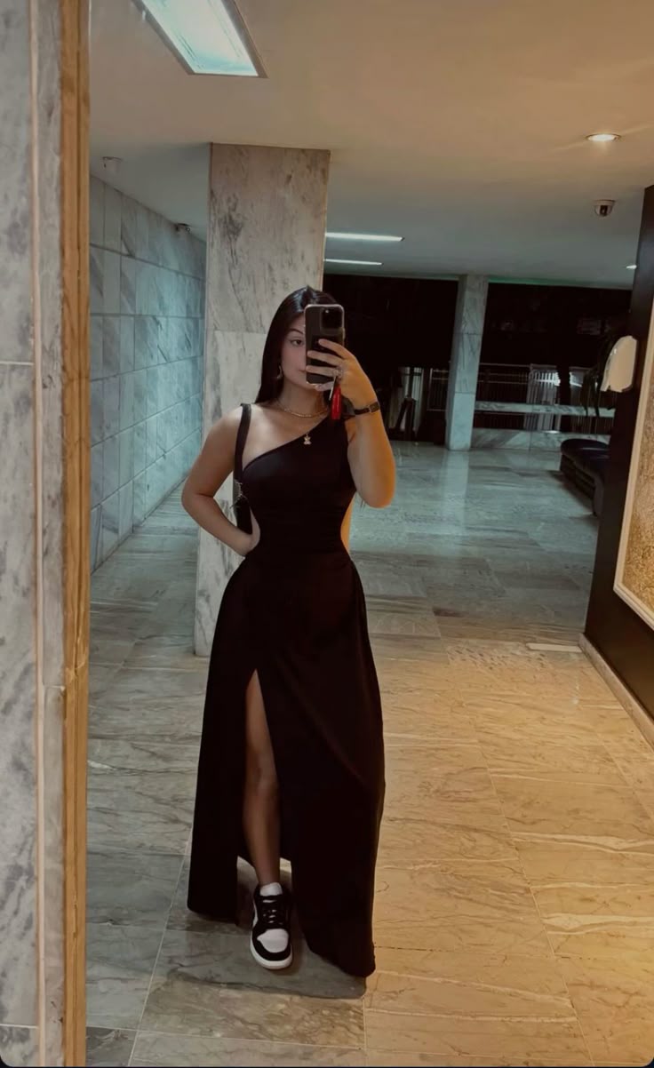 Robe de bal simple en satin, coupe trapèze, asymétrique, fendue sur l'épaule, inspiration unique, robe de soirée formelle, de remise de diplôme, B481