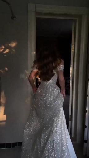 Robe fourreau intemporelle à épaules dénudées et paillettes blanches, longue robe de bal fendue, tenue de soirée, d'anniversaire, de remise de diplôme, B509