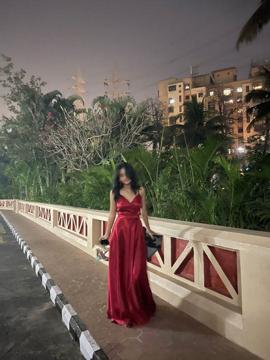 Simple A line Spaghetti Straps Burgundy Prom Dresses Inspiration Unique Party Formal Graduation Dress B512