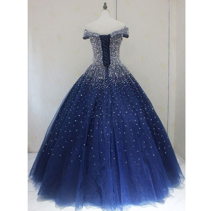 Charming Quinceanera Dresses Ball Gown Off The Shoulder Pink Beads Sequin Birthday Gowns Vestidos De 15 Anos Formal Party Long Sweet 16 Dress B601