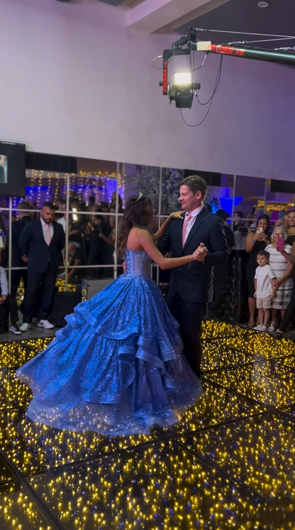 Classy Ball Gown Sweetheart Navy Blue Tulle Prom Dresses Inspiration Party Dress Princess Graduation Dress B633