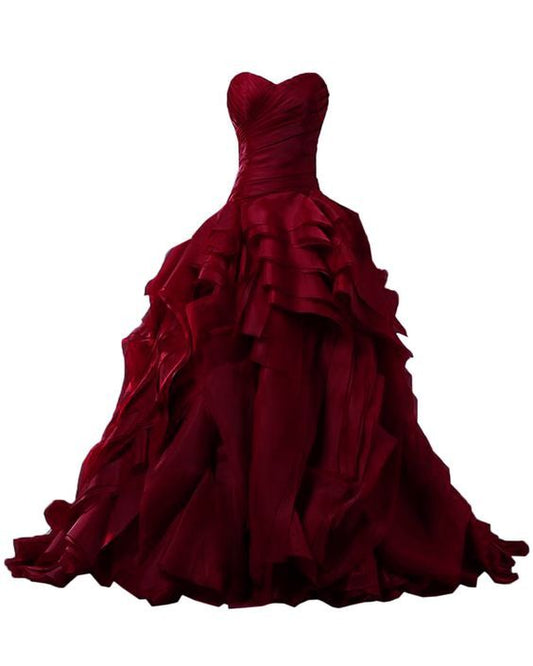 Cute Quinceanera Dresses Ball Gown Sweetheart Burgundy 20th Birthday Gowns Vestidos De 15 Anos Formal Party Long Sweet 16 Dress B639