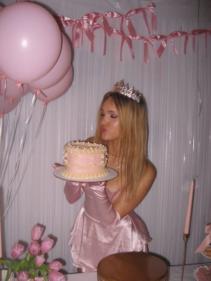 Robe de cocktail courte en satin rose blush à bretelles spaghetti, coupe trapèze, pour 16e anniversaire, robe de soirée, B655