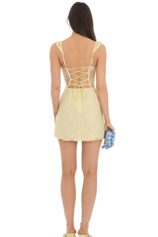 Cute Sheath Sweetheart Yellow Lace Short 25th Birthday Dress Homecoming Dresses Cocktail Gown B666