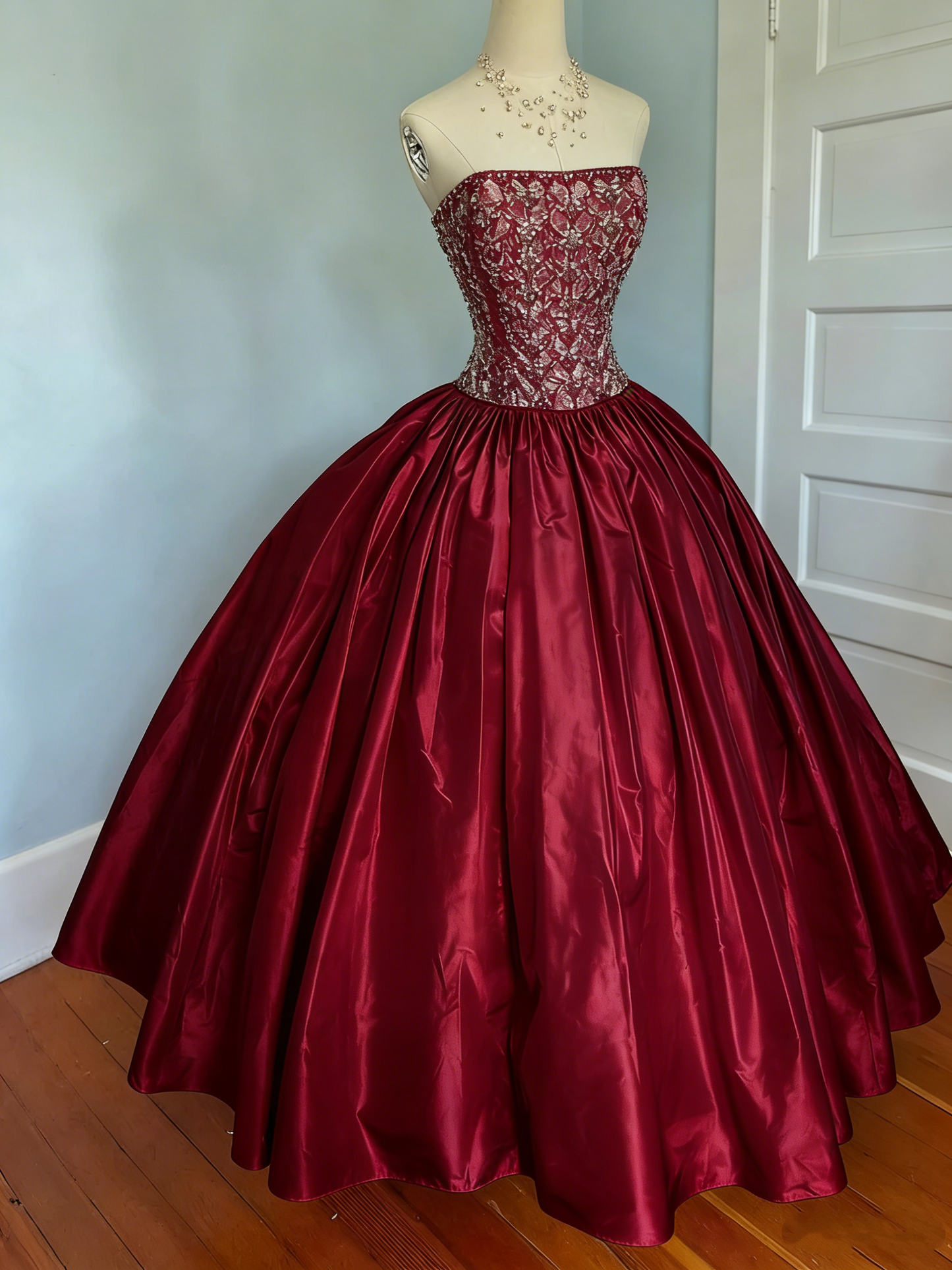 Luxury Quinceanera Dresses Ball Gown Strapless Light Pink Birthday Gowns Vestidos De 15 Anos Long Sweet 16 Dress DH2891