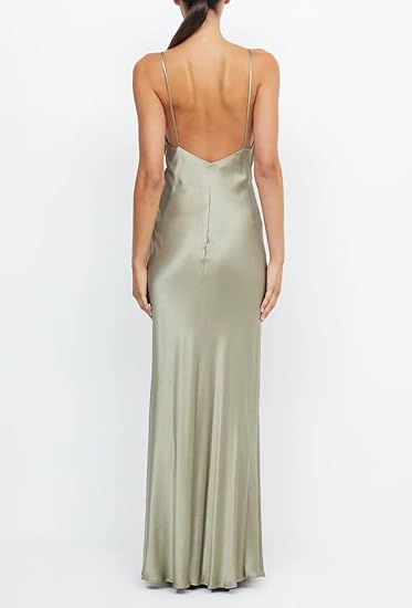 Simple Mermaid Spaghetti Straps Yellow Satin Long Prom Dresses Inspiration Party Dress Prom Gowns DH2969