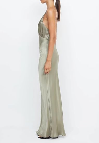 Simple Mermaid Spaghetti Straps Yellow Satin Long Prom Dresses Inspiration Party Dress Prom Gowns DH2969