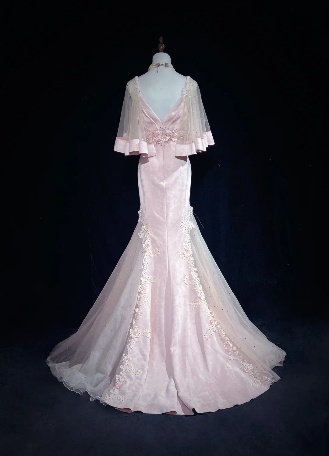 Vintage Abschlussballkleider 90er Jahre Meerjungfrau Sweetheart Pink Satin mit Applikationen und Perlenbesatz Lange Abendgarderobe N3193