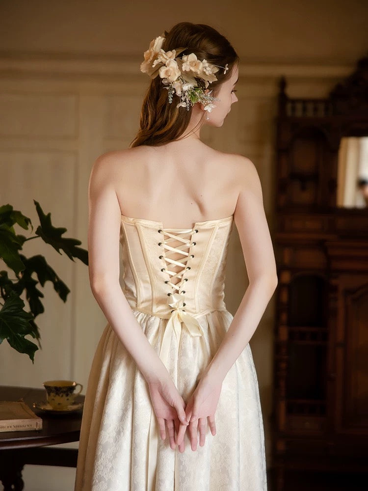 Robes de bal de rêve Trapèze Col en cœur avec fleurs 3D Robe de soirée longue sans manches Robe de cérémonie RB3720