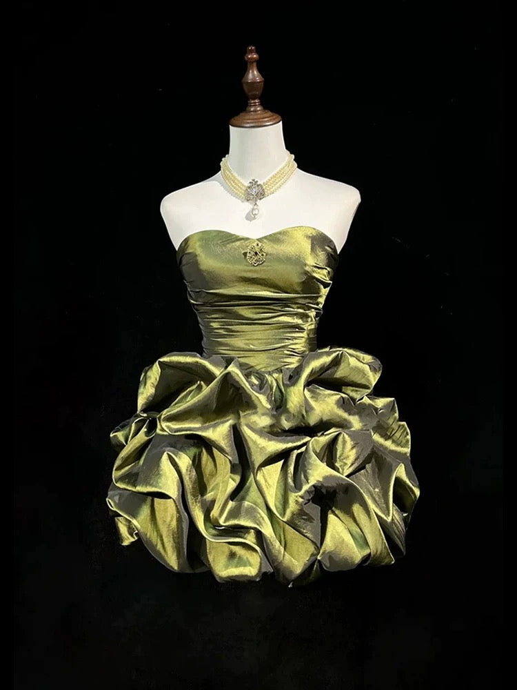 Jolie Robe de Soirée sans Bretelles Courte Mini Robe de Fête Cocktail Robes de Rentrée N4170