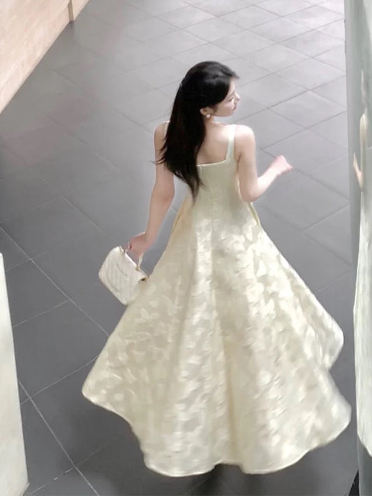 Modest French Style A Line Square Neck Lace Fashion Women Long Formal Outfits Prom Dresses N2087