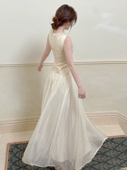 Chic A Line Scoop Ivory Inspiration Spring Wedding Party Guest Dresses N2195