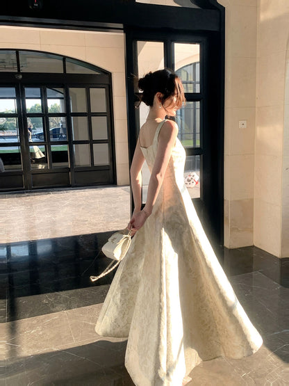 Simple A Line Square Neck Satin Summer Formal For Women Girls Teens Prom Dresses N2215