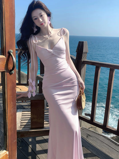 Flamboyant Mermaid Spaghetti Strap Lilac Cruise Ship Formal Night Evening Dresses 20th Birthday Outfit RB3860