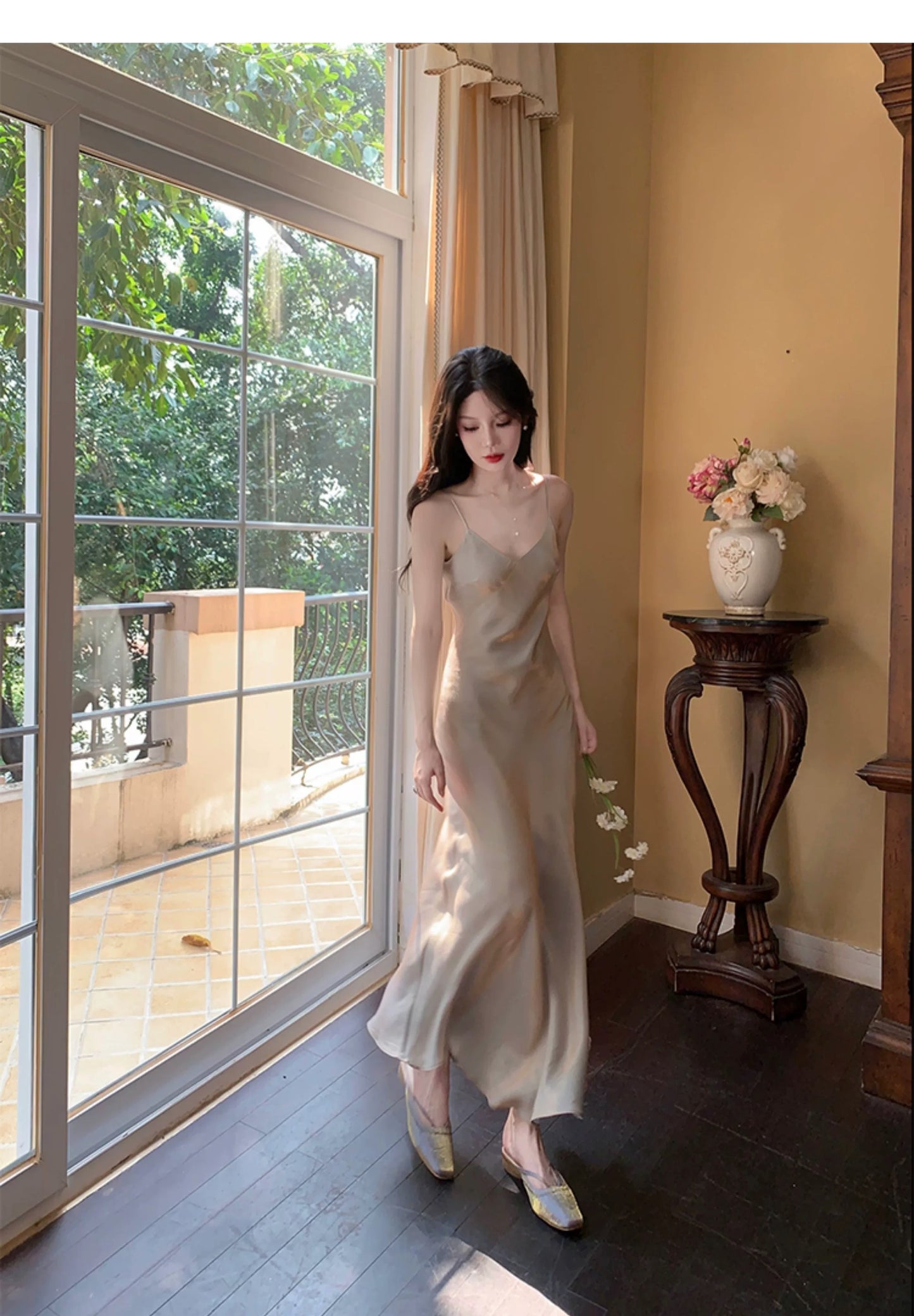 Boho-chic Sheath Spaghetti Straps Semi Formal Summer Garden Beach Spring Event Outfits Wedding Guest Dresses RB4943