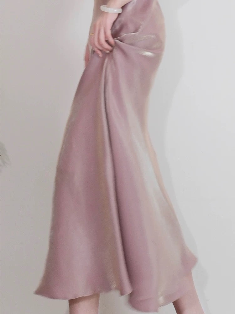 Dazzling Mermaid U Neck Pink With Cap Sleeves Outdoor Semi Formal Garden Beach Event Outfits Wedding Guest Dresses RB5092