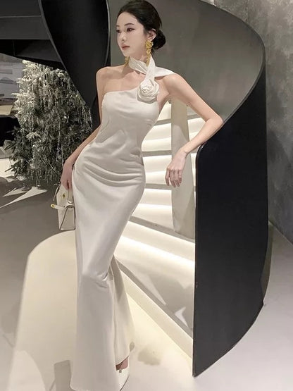 Robe fourreau glamour asymétrique pour bal de promo, cravate noire, printemps, été, plage, tenue de soirée, invitée de mariage N3967