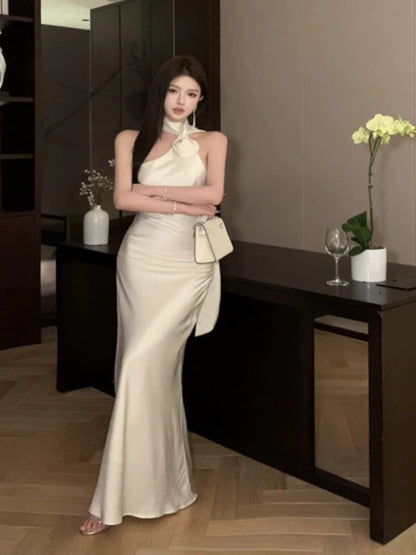 Robe fourreau glamour asymétrique pour bal de promo, cravate noire, printemps, été, plage, tenue de soirée, invitée de mariage N3967