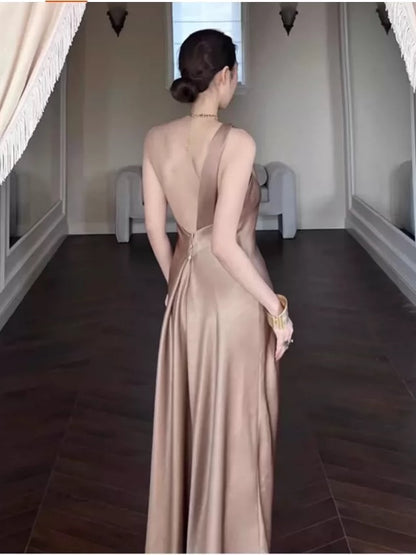 Robes de bal sexy Sirène Asymétrique Épaule Nude Satin Plissé Robe de Soirée Formelle N3980