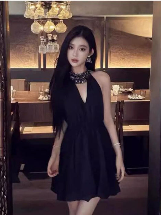 Sexy A line Little Black Dress Short Mini Party Dress Cocktail Homecoming Dresses N4054