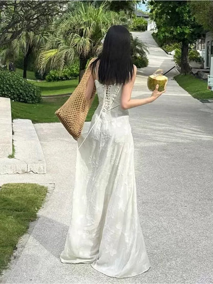 Robe de bal trapèze à fines bretelles en dentelle rose, tenue élégante pour 21e anniversaire, robes d'invitée de mariage d'été N4059