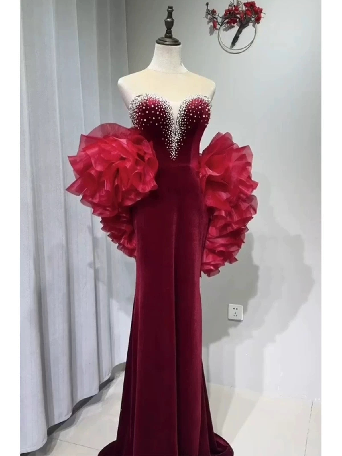 Modest Mermaid Sweetheart Black Tie Dress With Beaded Top Long Prom Evening Dresses Inspo Party Outfits RB5239